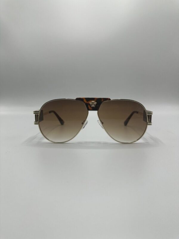 Versace Damla Kahve Cam Leopar Çerçeve 546