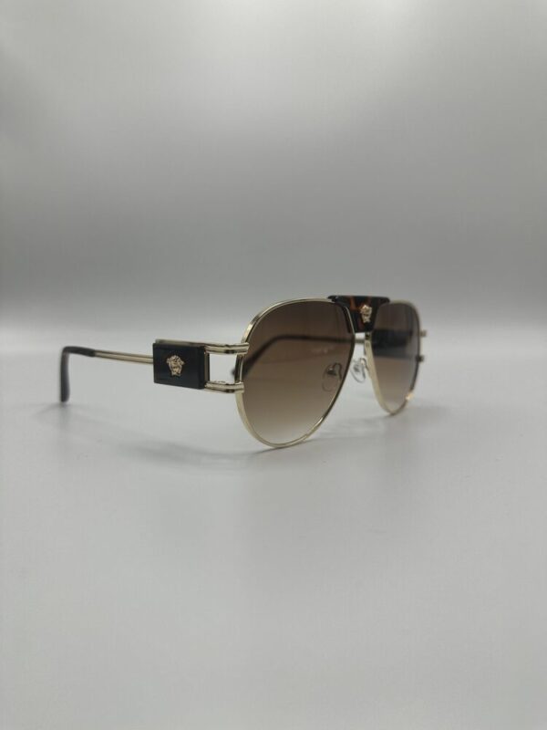 Versace Damla Kahve Cam Leopar Çerçeve 546
