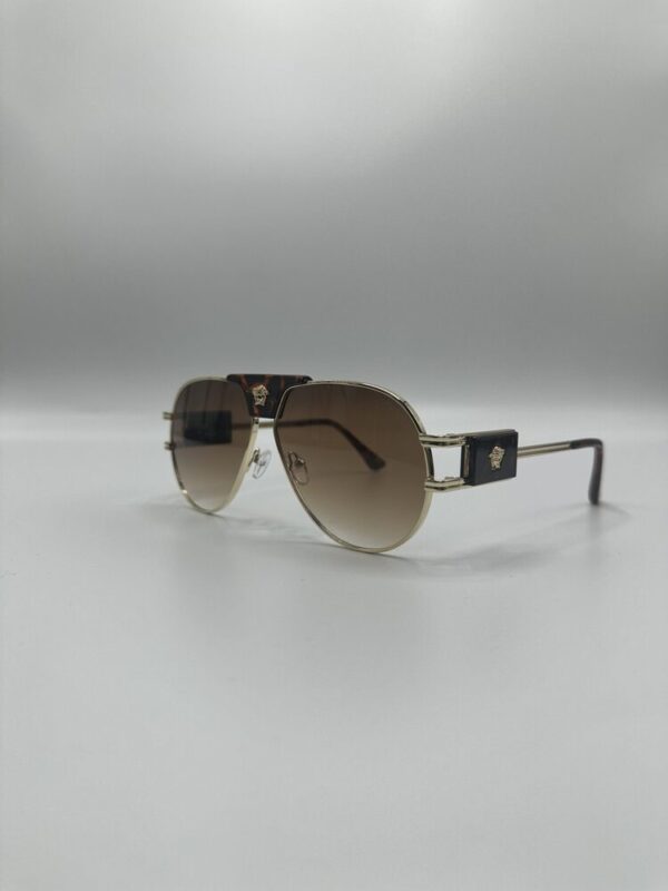 Versace Damla Kahve Cam Leopar Çerçeve 546