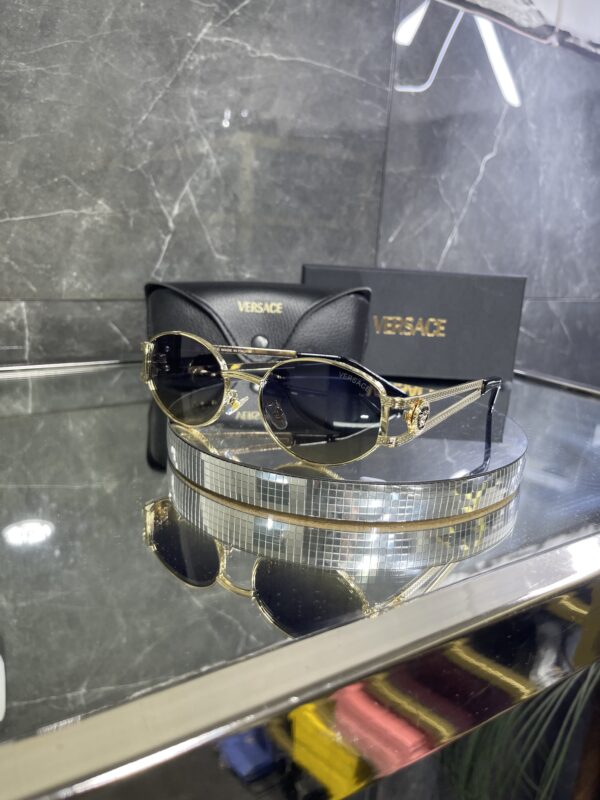 Versace oval metal çok renkli cam 420