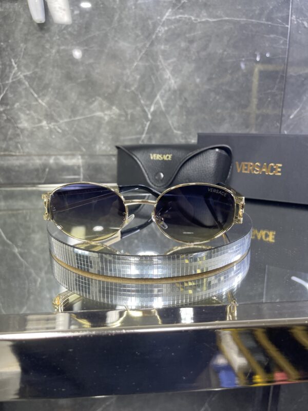 Versace oval metal çok renkli cam 420