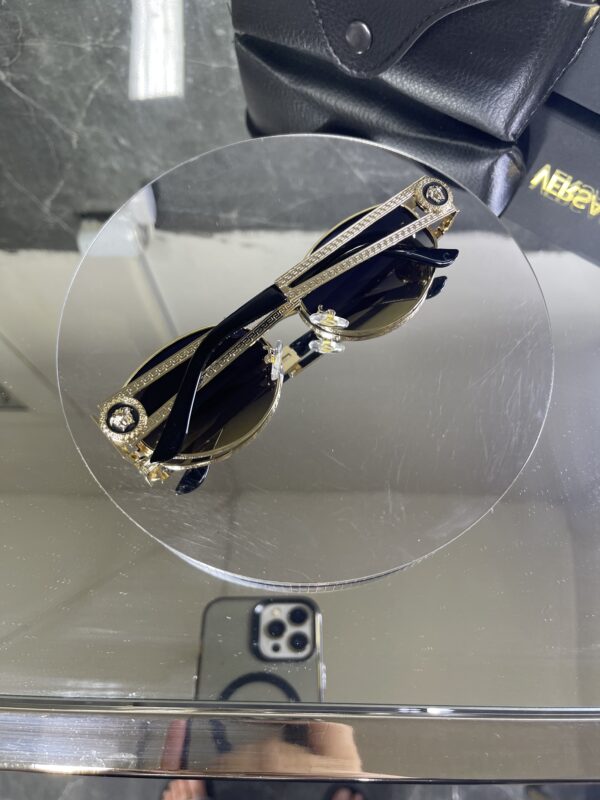 Versace oval metal çok renkli cam 420