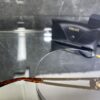 Versace oval metal kahve cam gold aksesuar 419