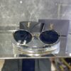 Yvesaintlaurent Oval Metal Gold Çerçeve Siyah cam 473