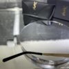 Yvesaintlaurent Oval Metal Gold Çerçeve Siyah cam 473