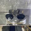 Yvesaintlaurent Oval Metal Gümüş çerçeve siyah cam 471
