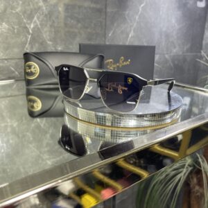 Rayban Porsche Gümüş detay Siyah cam 460
