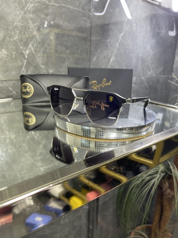 Rayban Porsche Gümüş detay Siyah cam 460