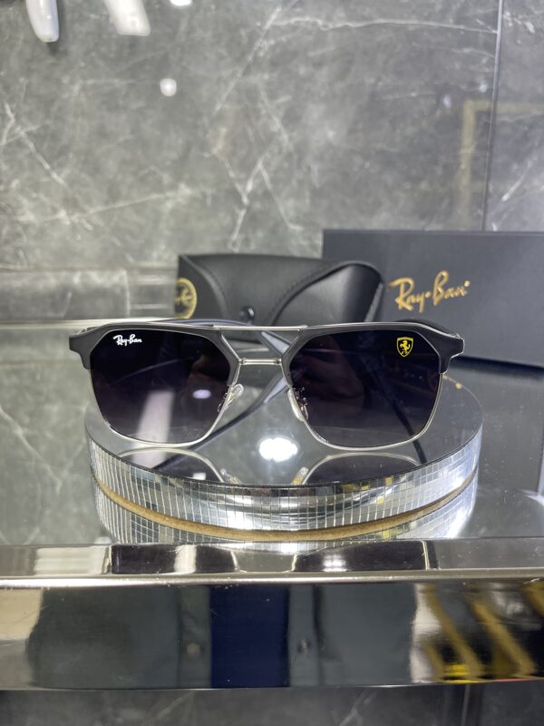 Rayban Porsche Gümüş detay Siyah cam 460