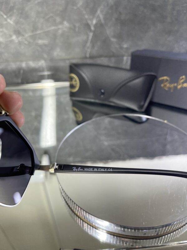 Rayban Porsche Gümüş detay Siyah cam 460
