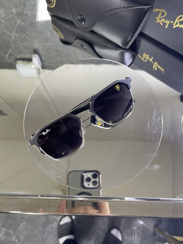 Rayban Porsche Gümüş detay Siyah cam 460