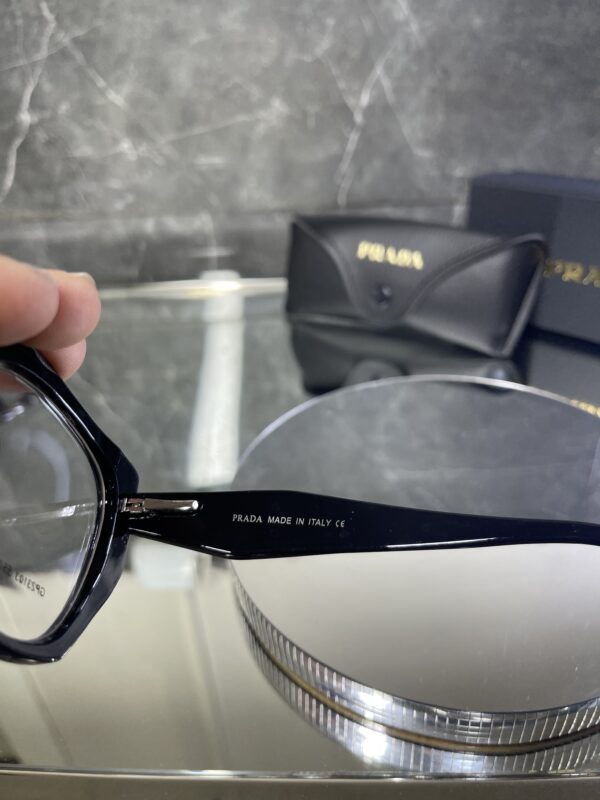 Prada Geniş Siyah çerçeve şeffaf cam 454