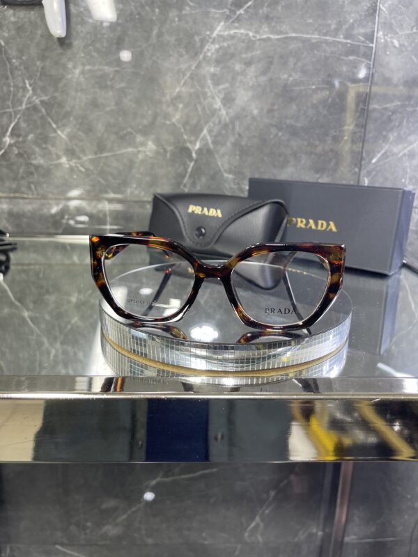 Prada Geniş Leopar çerçeve şeffaf cam 453