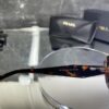 Prada Geniş Leopar çerçeve şeffaf cam 453