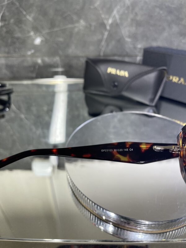Prada Geniş Leopar çerçeve şeffaf cam 453