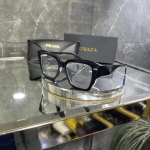 Prada Geometrik Siyah çerçeve şeffaf cam 451