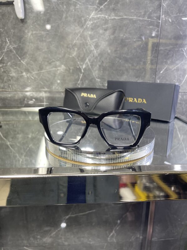 Prada Geometrik Siyah çerçeve şeffaf cam 451