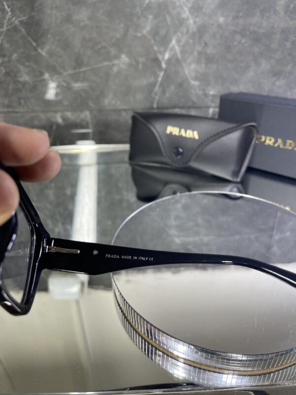 Prada Geometrik Siyah çerçeve şeffaf cam 451