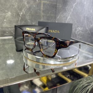 Prada Geometrik Leopar çerçeve şeffaf cam 450