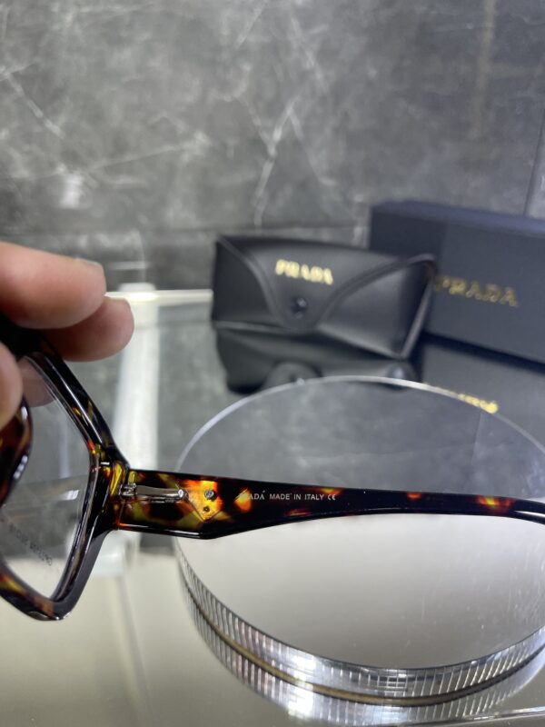 Prada Geometrik Leopar çerçeve şeffaf cam 450