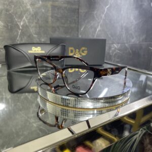 Dolcegabbana Cat Eye Leopar çerçeve şeffaf cam 449