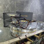 Tomford Leopar çerçeve şeffaf cam 444