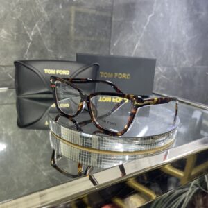Tomford Leopar çerçeve şeffaf cam 444