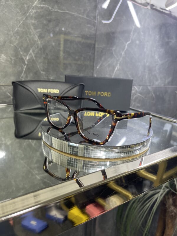 Tomford Leopar çerçeve şeffaf cam 444