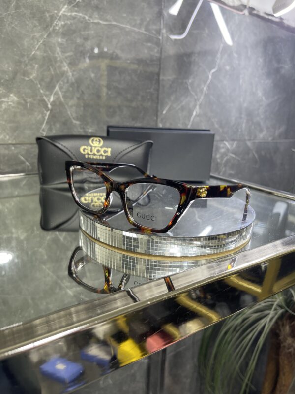 Gucci Leopar çerçeve şeffaf cam 441