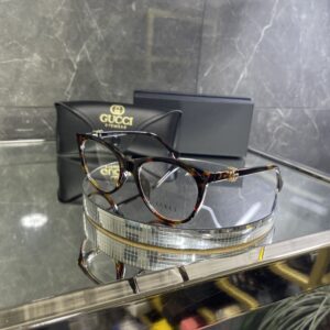 Gucci GG Leopar çerçeve şeffaf cam 439