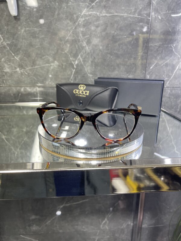 Gucci GG Leopar çerçeve şeffaf cam 439