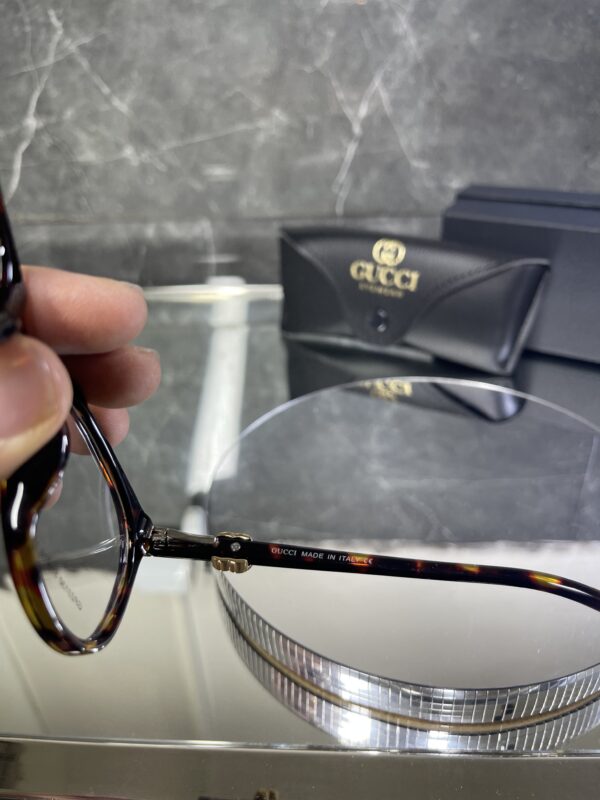 Gucci GG Leopar çerçeve şeffaf cam 439