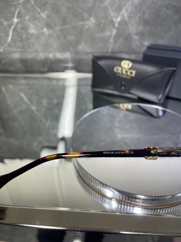 Gucci GG Leopar çerçeve şeffaf cam 439