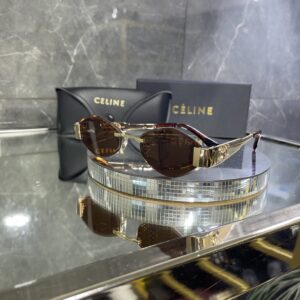 Celine Gold çerçeve kahve cam 482