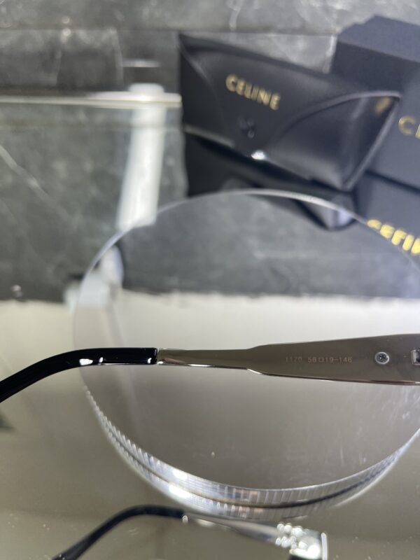 Celine metal gümüş çerçeve siyah cam 480