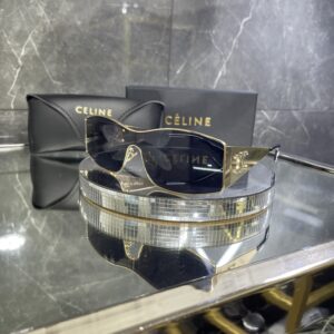 Celine geometrik gold çerçeve siyah cam 510