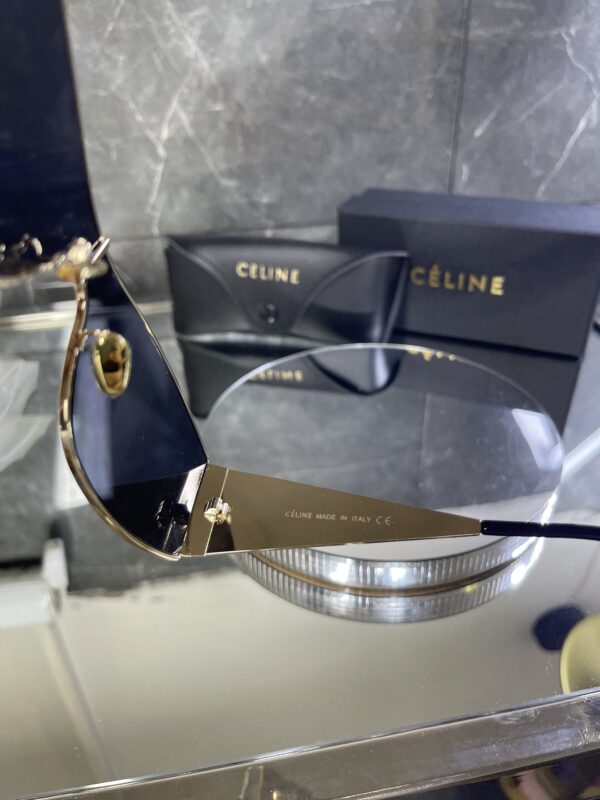 Celine geometrik gold çerçeve siyah cam 510