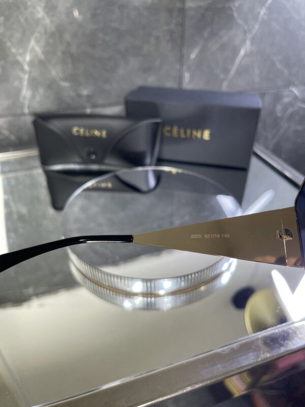 Celine geometrik gold çerçeve siyah cam 510