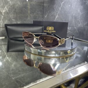 Balenciaga Gold çerçeve pembe cam 507