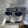 Balenciaga Gümüş çerçeve siyah cam 506