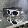 Balenciaga geometrik beyaz çerçeve siyah cam 504
