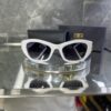 Balenciaga geometrik beyaz çerçeve siyah cam 504