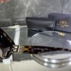 Balenciaga geometrik leopar çerçeve kahve cam 503