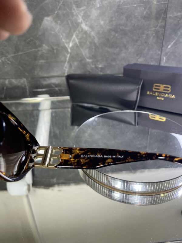 Balenciaga geometrik leopar çerçeve kahve cam 503