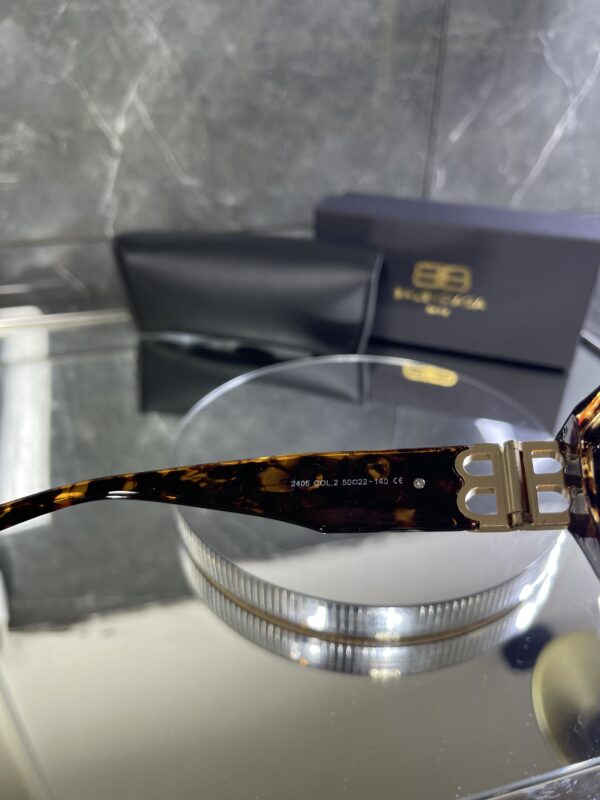 Balenciaga geometrik leopar çerçeve kahve cam 503