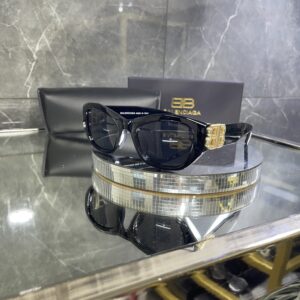 Balenciaga geometrik çerçeve siyah cam 502