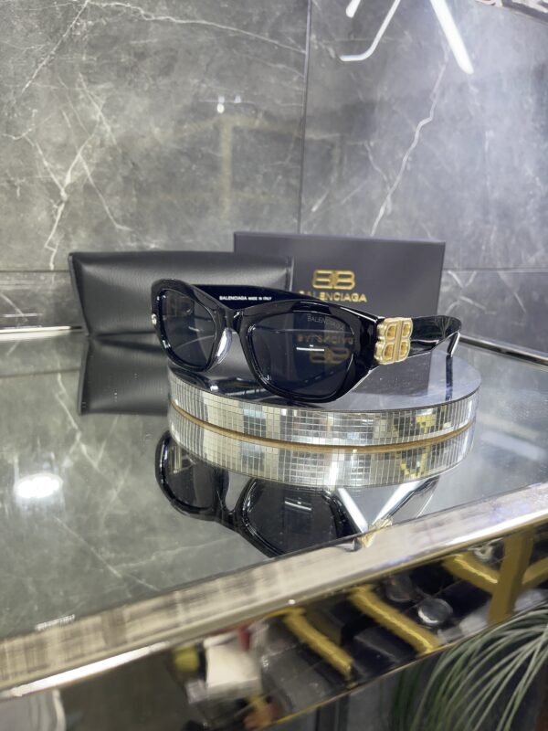 Balenciaga geometrik çerçeve siyah cam 502