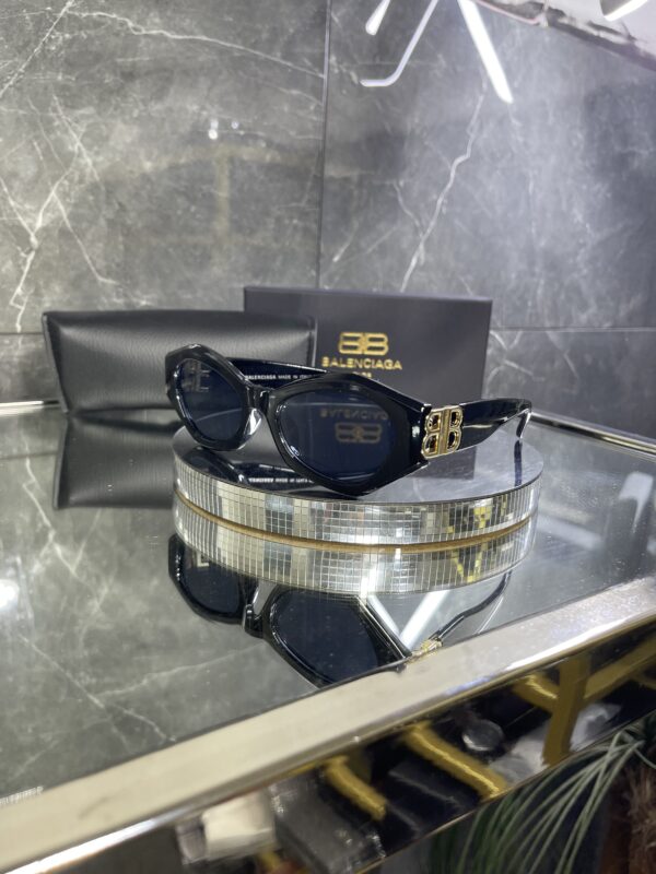 Balenciaga geometrik siyah cam siyah çerçeve 499
