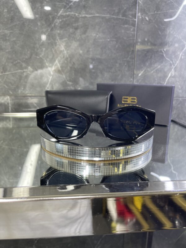 Balenciaga geometrik siyah cam siyah çerçeve 499