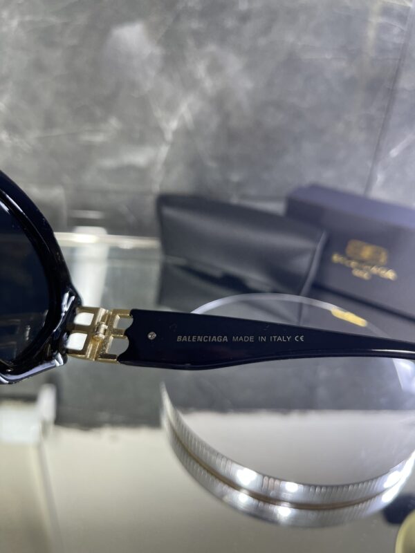 Balenciaga geometrik siyah cam siyah çerçeve 499